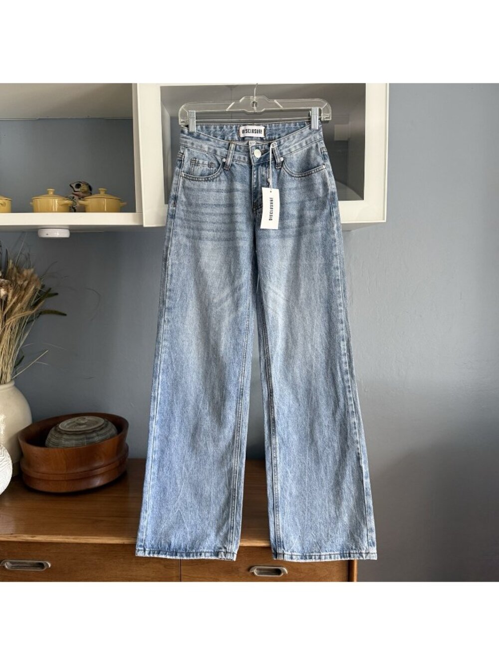 Disclosure Low-Rise Wide Leg Jeans Size 00/23 Baggy Y2K